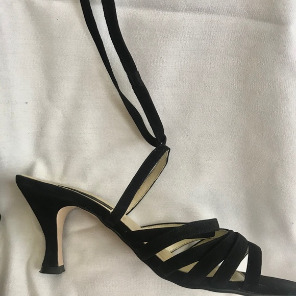 Colin Stuart black suede wrap around heels - Picture 5 of 8